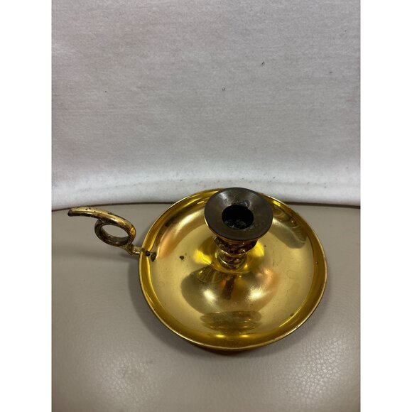 Vintage Brass Chamberstick Candle Holder - Picture 3 of 6